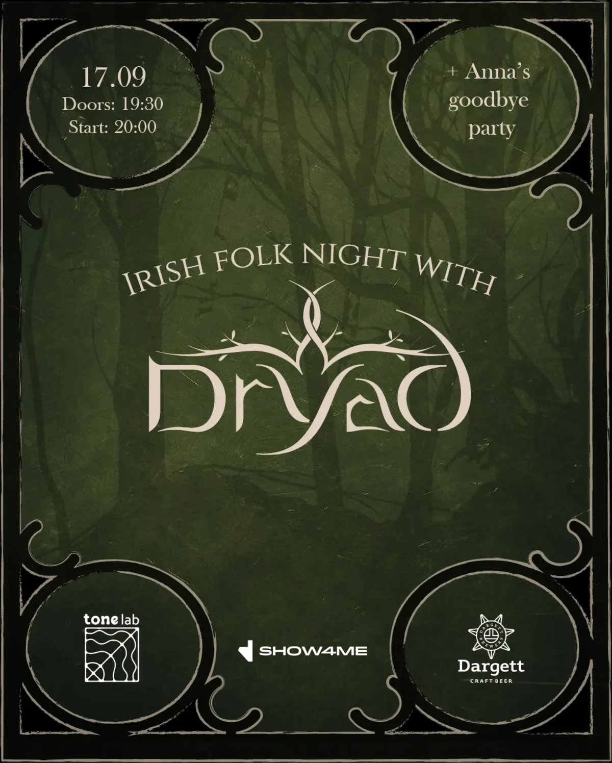 Dryad: Irish Folk Night