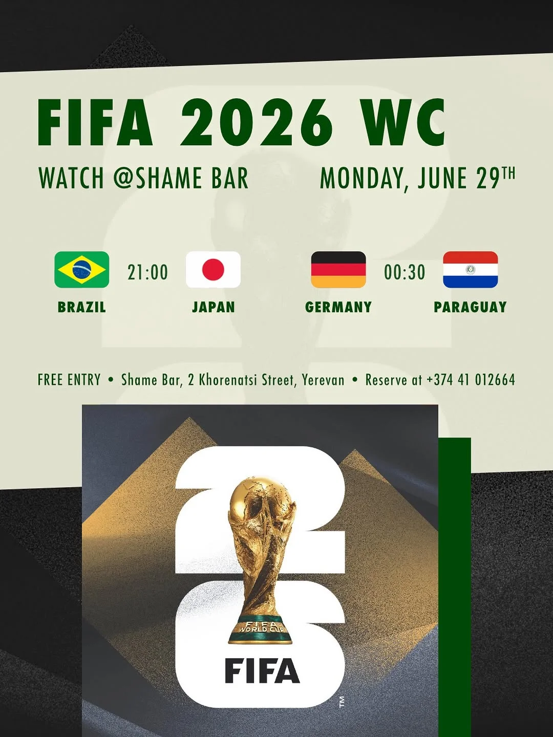 Brazil – Japan և Germany – Paraguay. FIFA 2026
