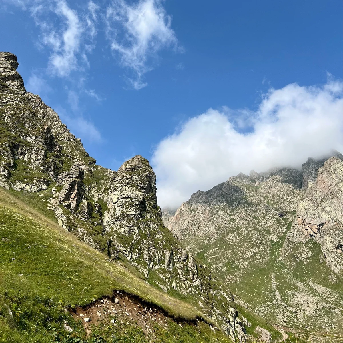 Tsakkar Lake, Srter Waterfall and Mount Aluk