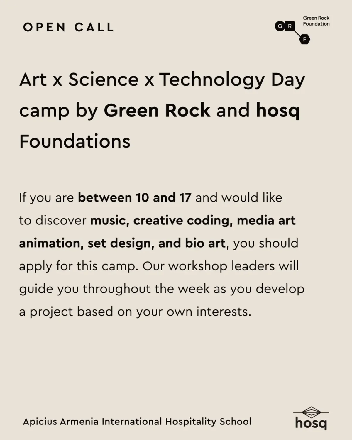 Дневной лагерь Art, Science & Technology