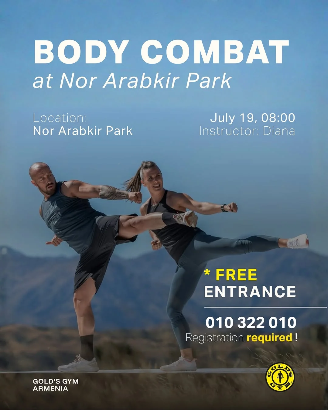 Body Combat на открытом воздухе с Дианой