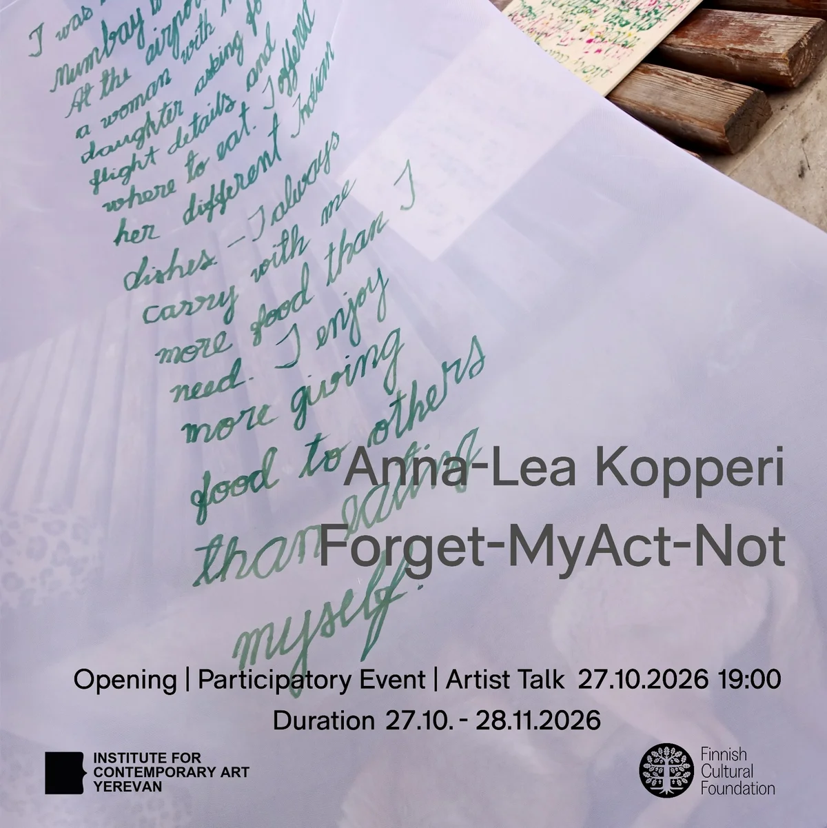Anna-Lea Kopperi: Forget-MyAct-Not