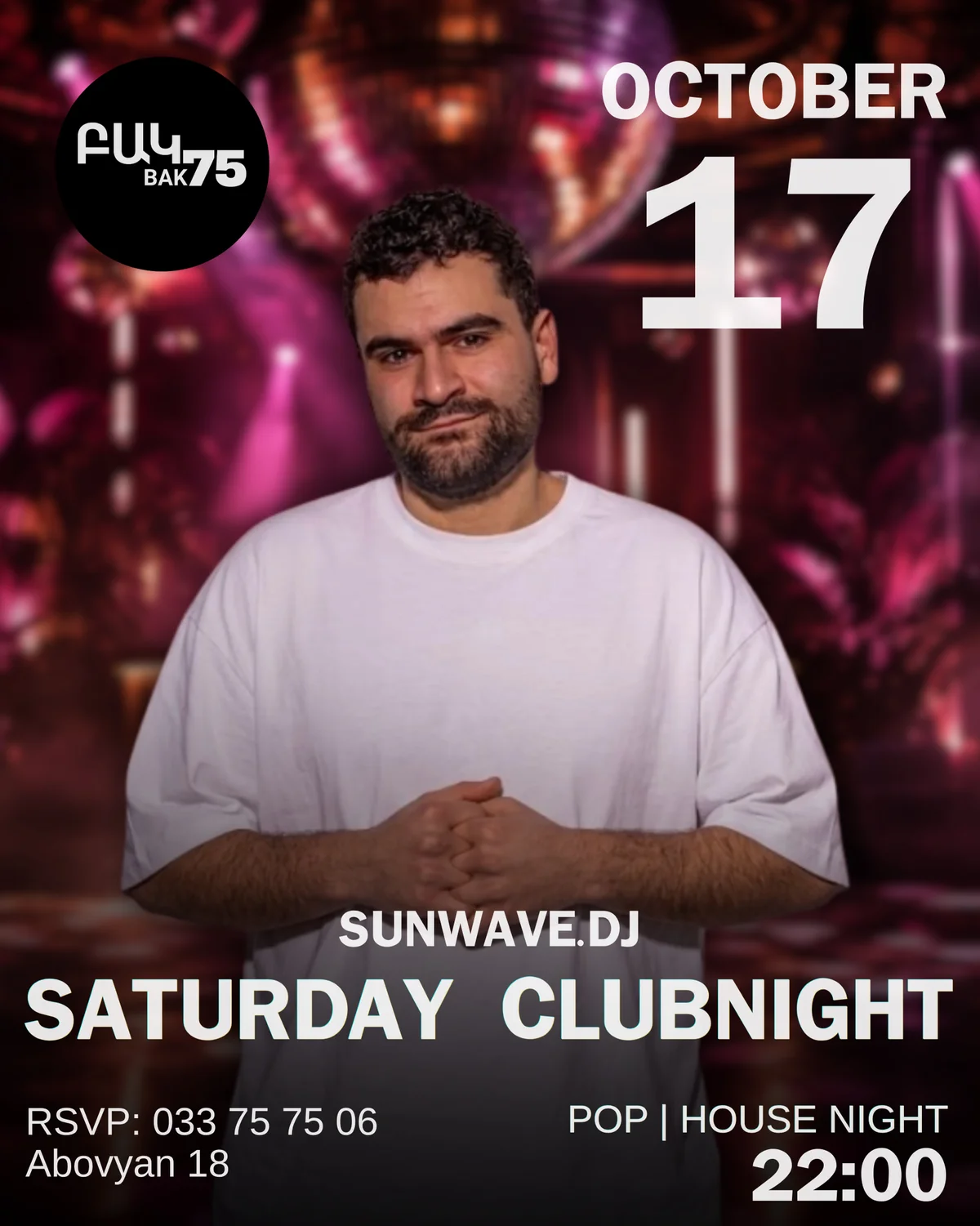 Saturday ClubNight. SunWave.dj