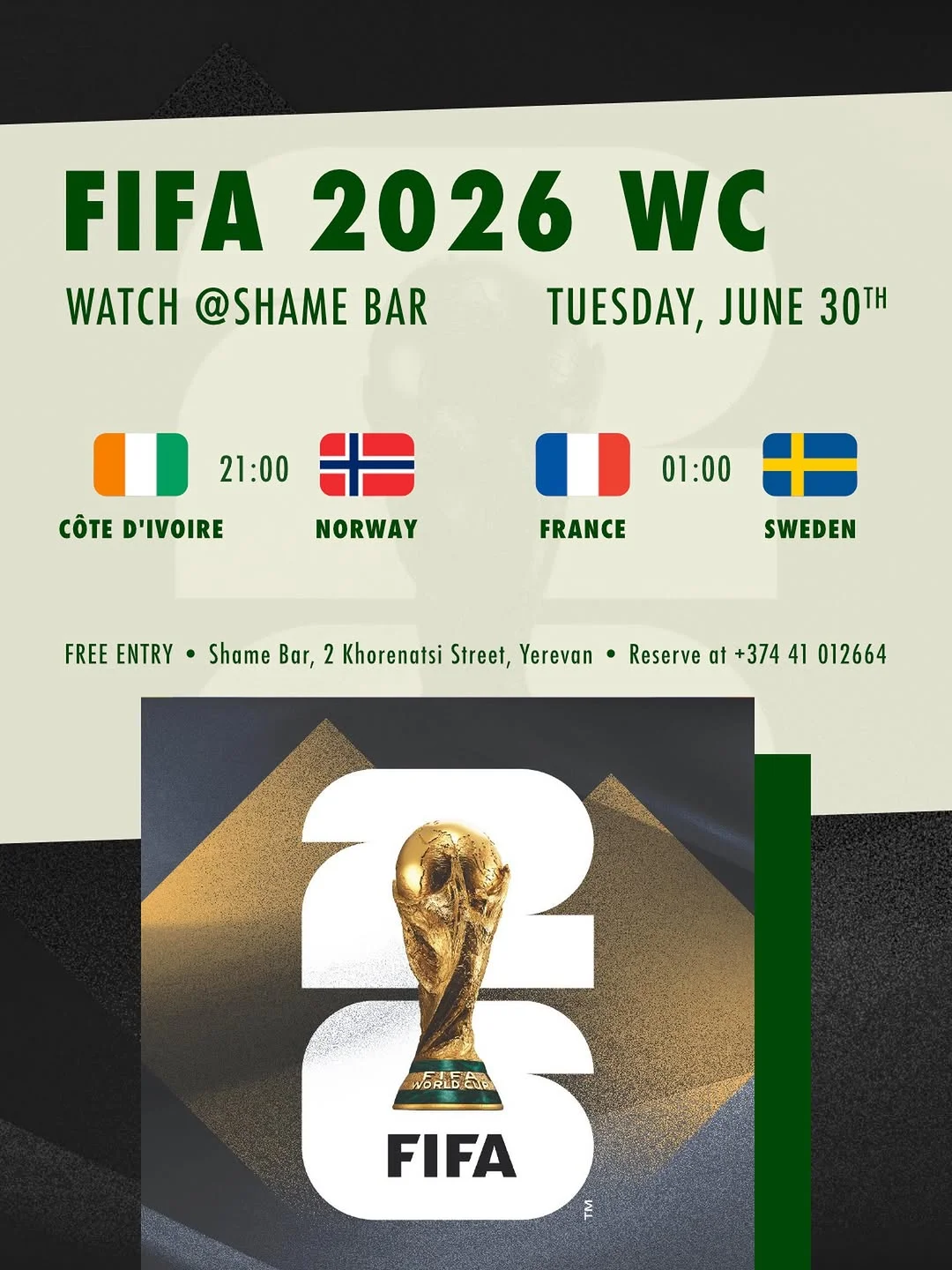 FIFA World Cup: Côte d’Ivoire – Norway and France – Sweden