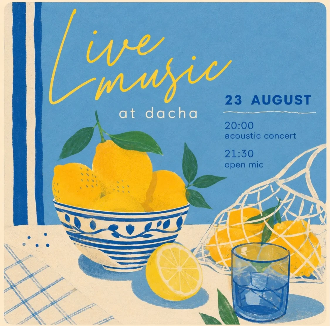 La Dolce Vita: Acoustic Concert & Open Mic