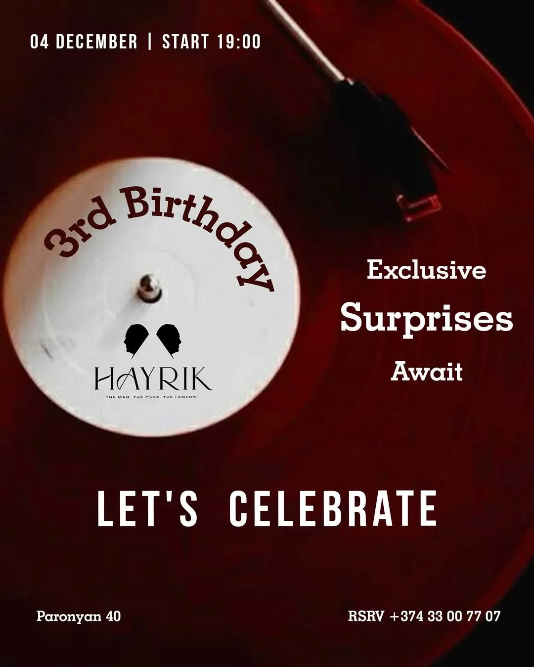 Hayrik 4th Anniversary