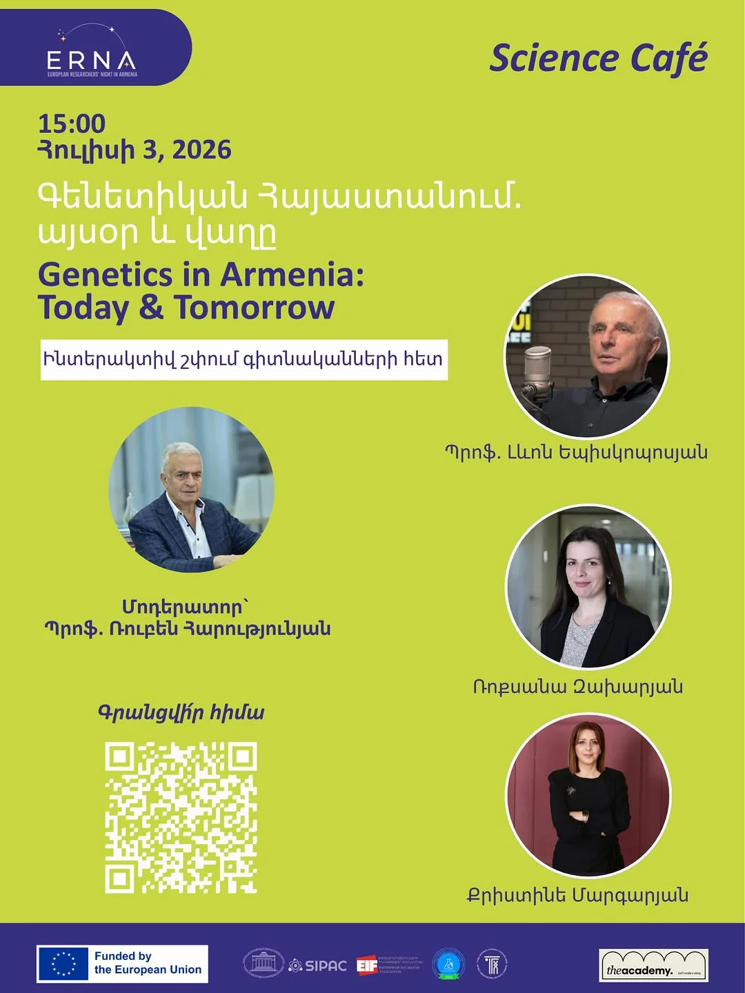Genetics in Armenia: Today & Tomorrow