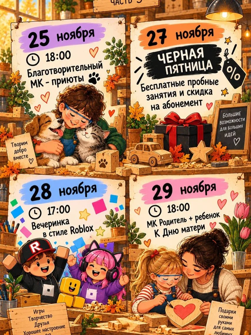 Parent and Child Woodworking Workshop