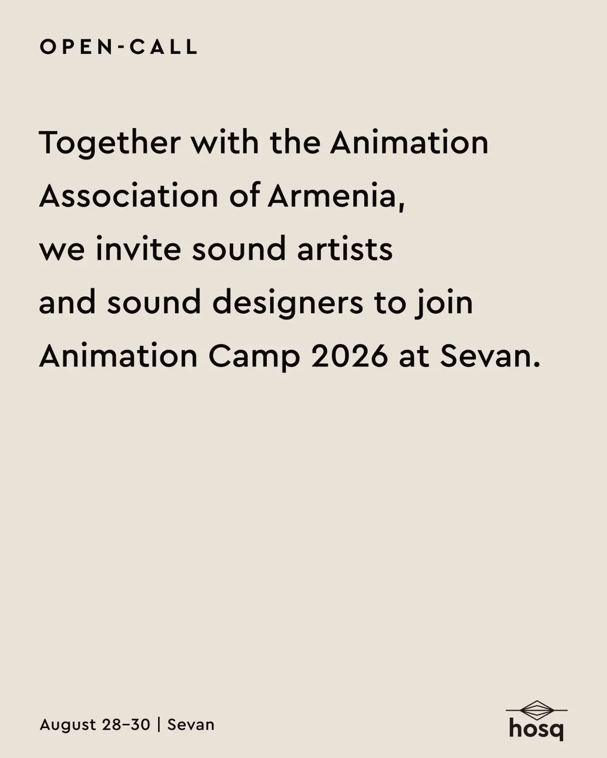 Animation Camp 2026. Open Call