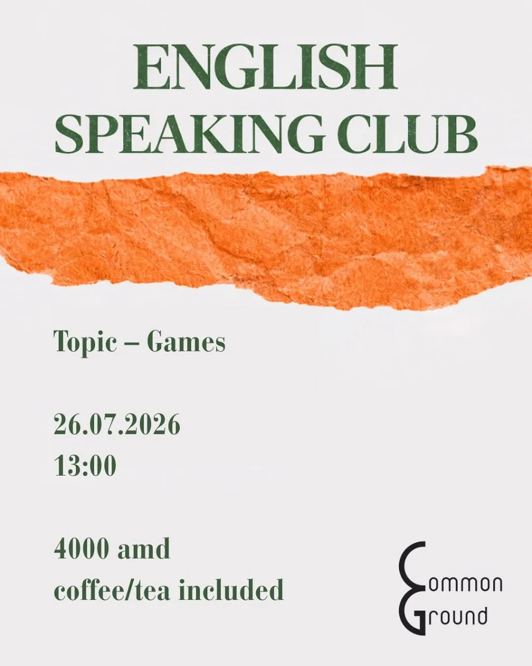 English Speaking Club: Games