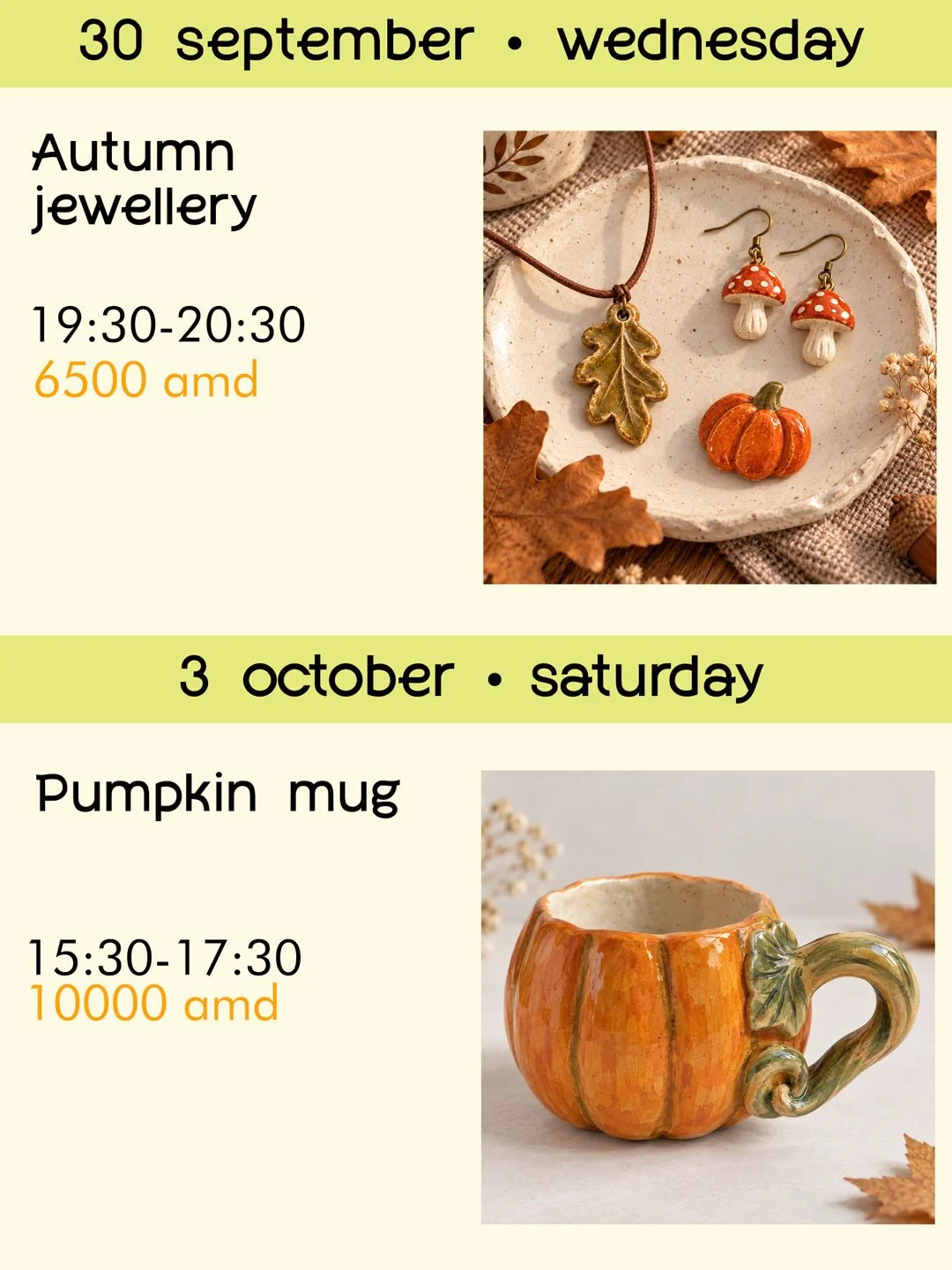 Autumn Clay Jewellery