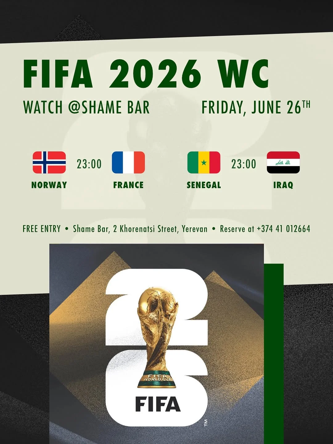 FIFA 2026. Norway – France & Senegal – Iraq