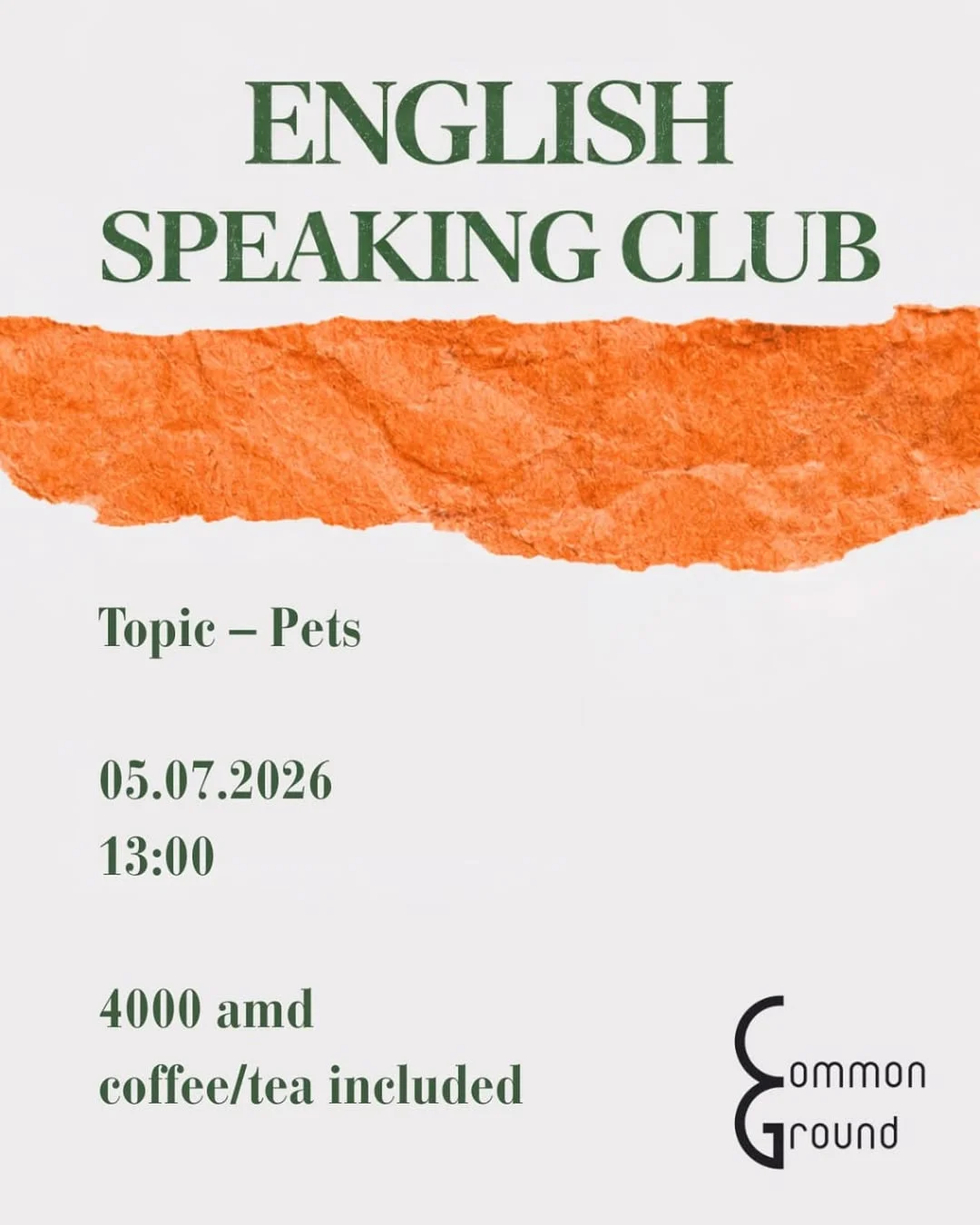 English Speaking Club: Pets