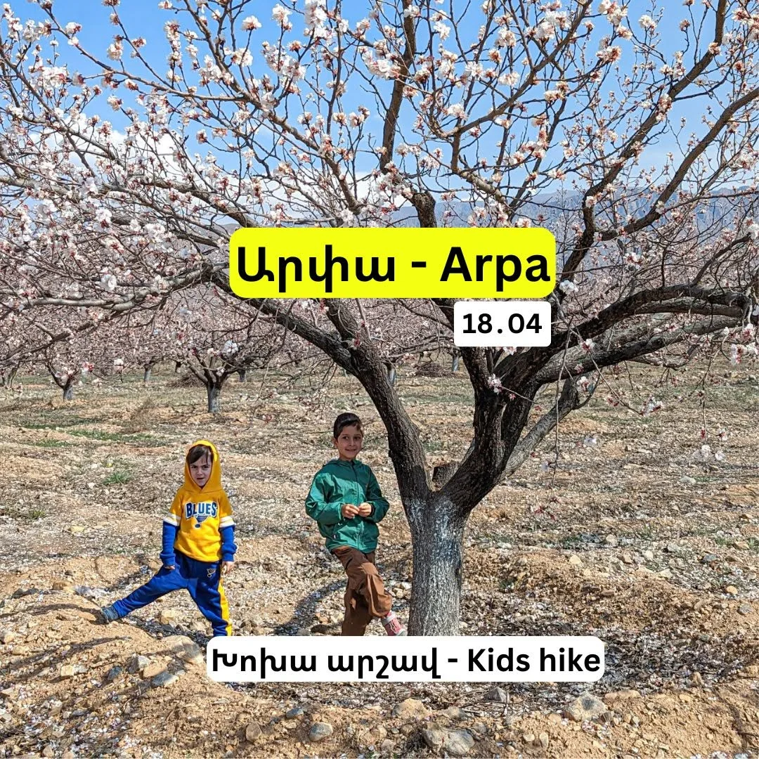 Детский поход: ландшафт «Арпа» и сбор винограда в Арени