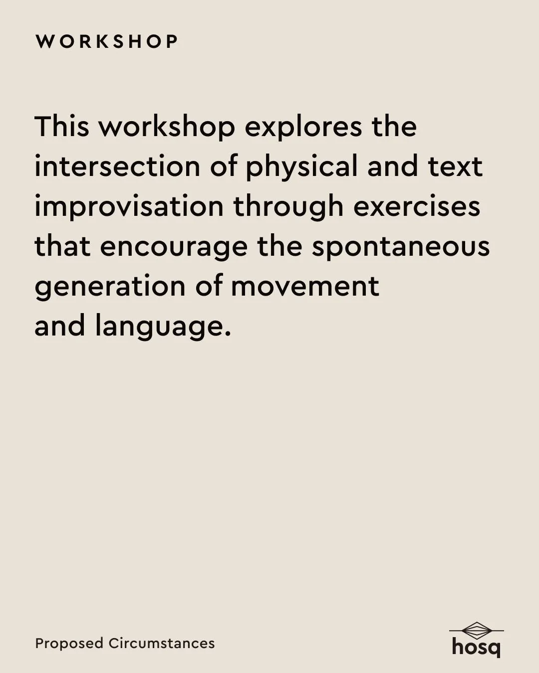 Workshop by Constanza Macras