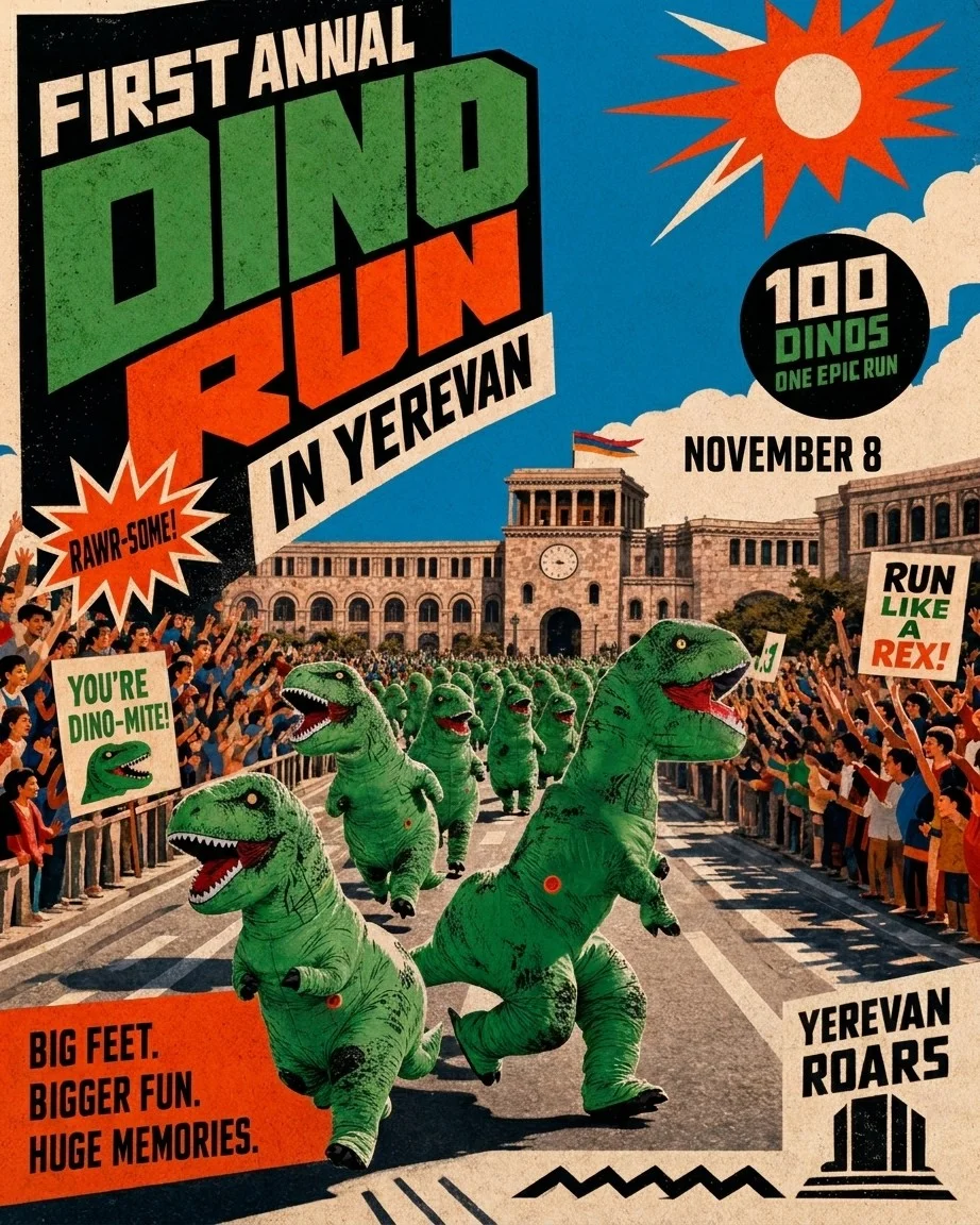 Первый ежегодный Dino Run Yerevan