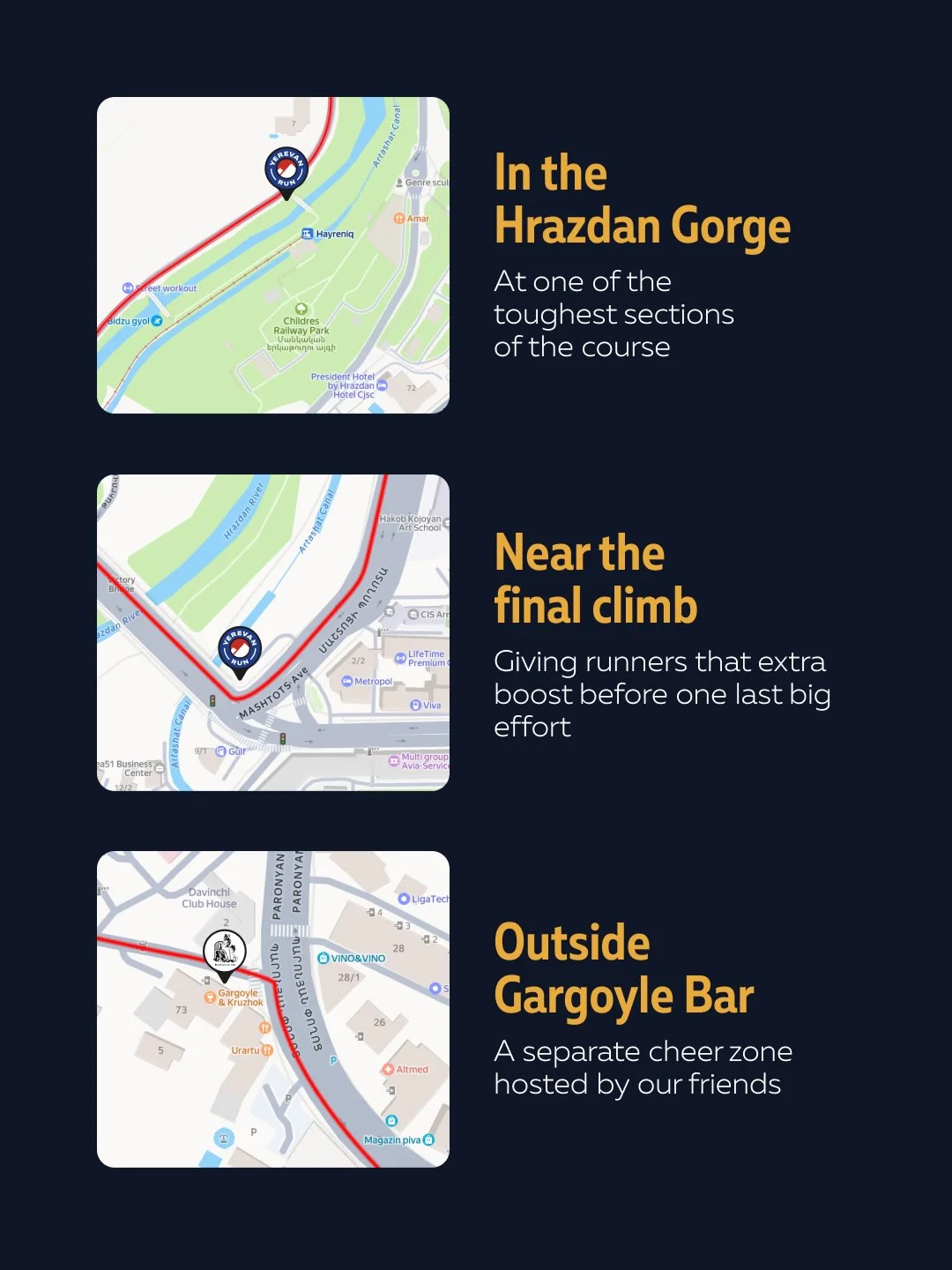 YRC Cheer Zones: Yerevan Marathon