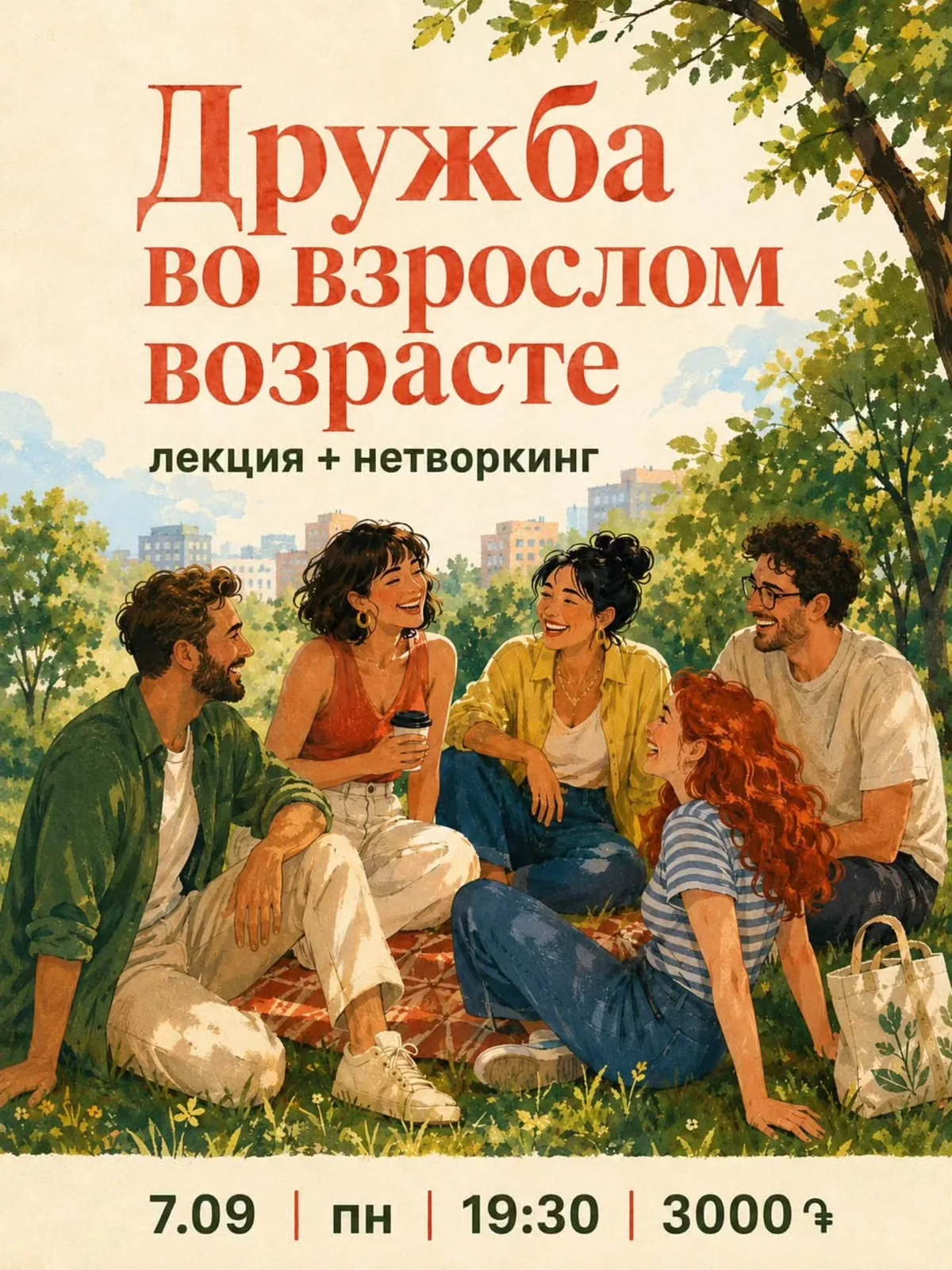 Дружба во взрослом возрасте: лекция и нетворкинг
