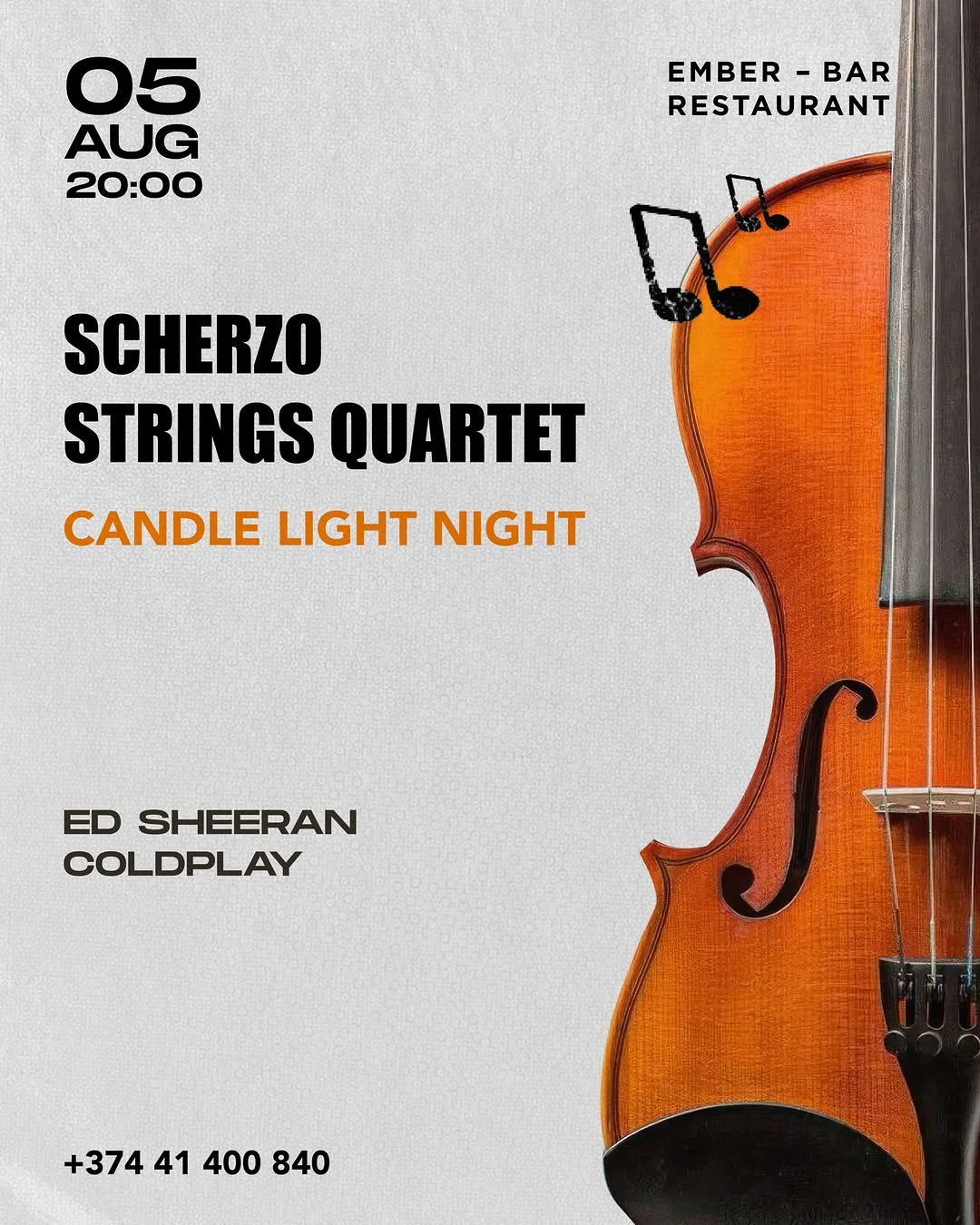 Scherzo Strings Quartet: Ed Sheeran & Coldplay