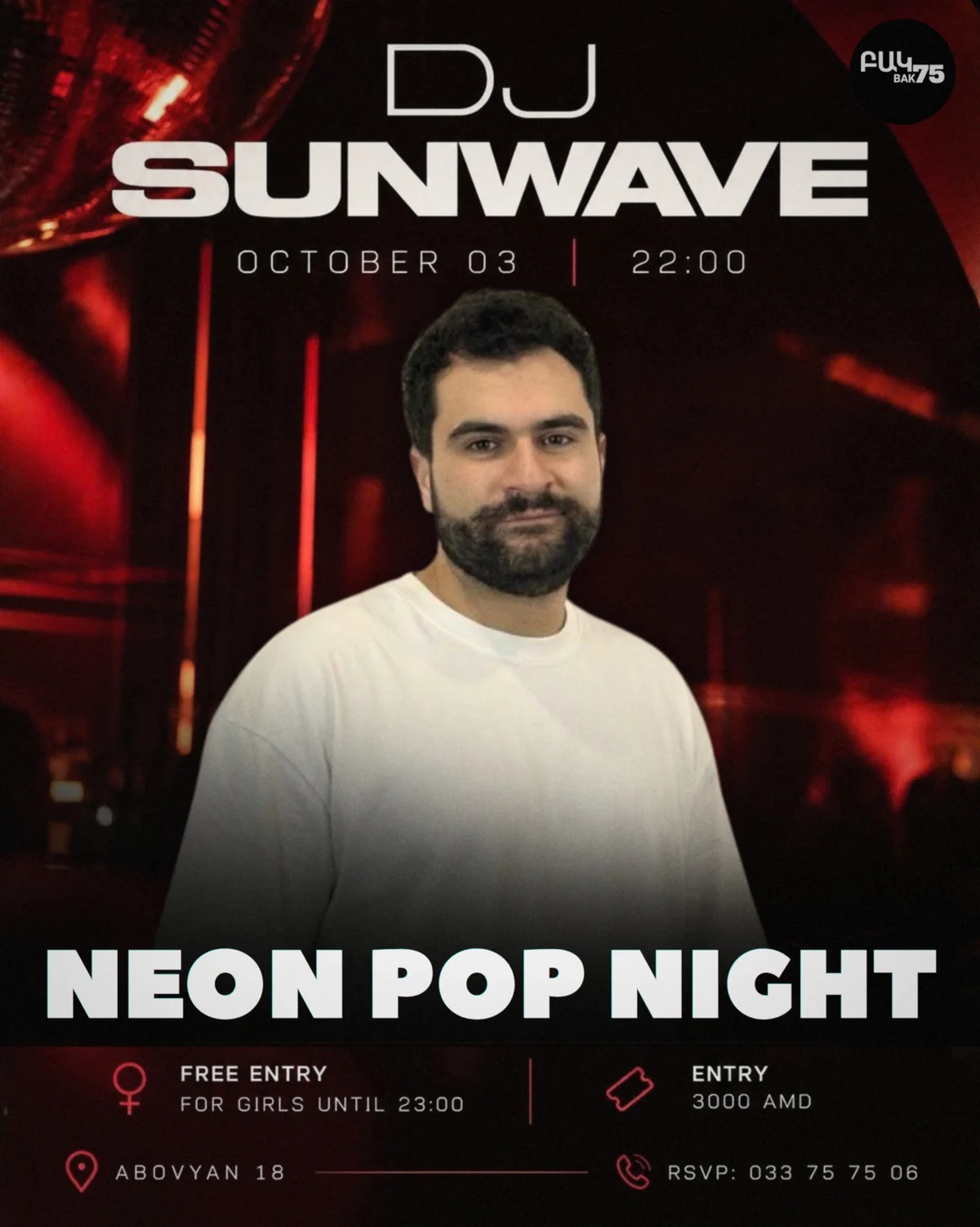 Neon Pop Night: DJ Sunwave