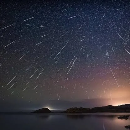 Закат и звездопад Персеиды на Азатском водохранилище