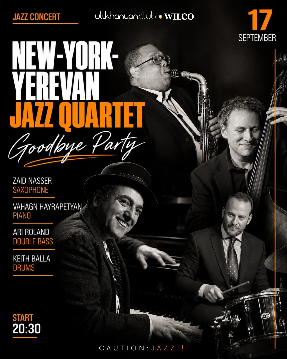 New-York-Yerevan Jazz Quartet Goodbye Party