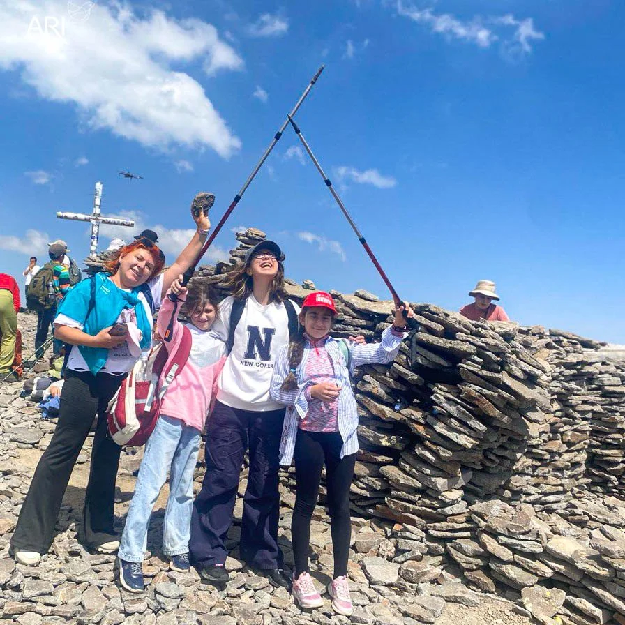 Kids Ascent to the South Peak of Mt. Aragats