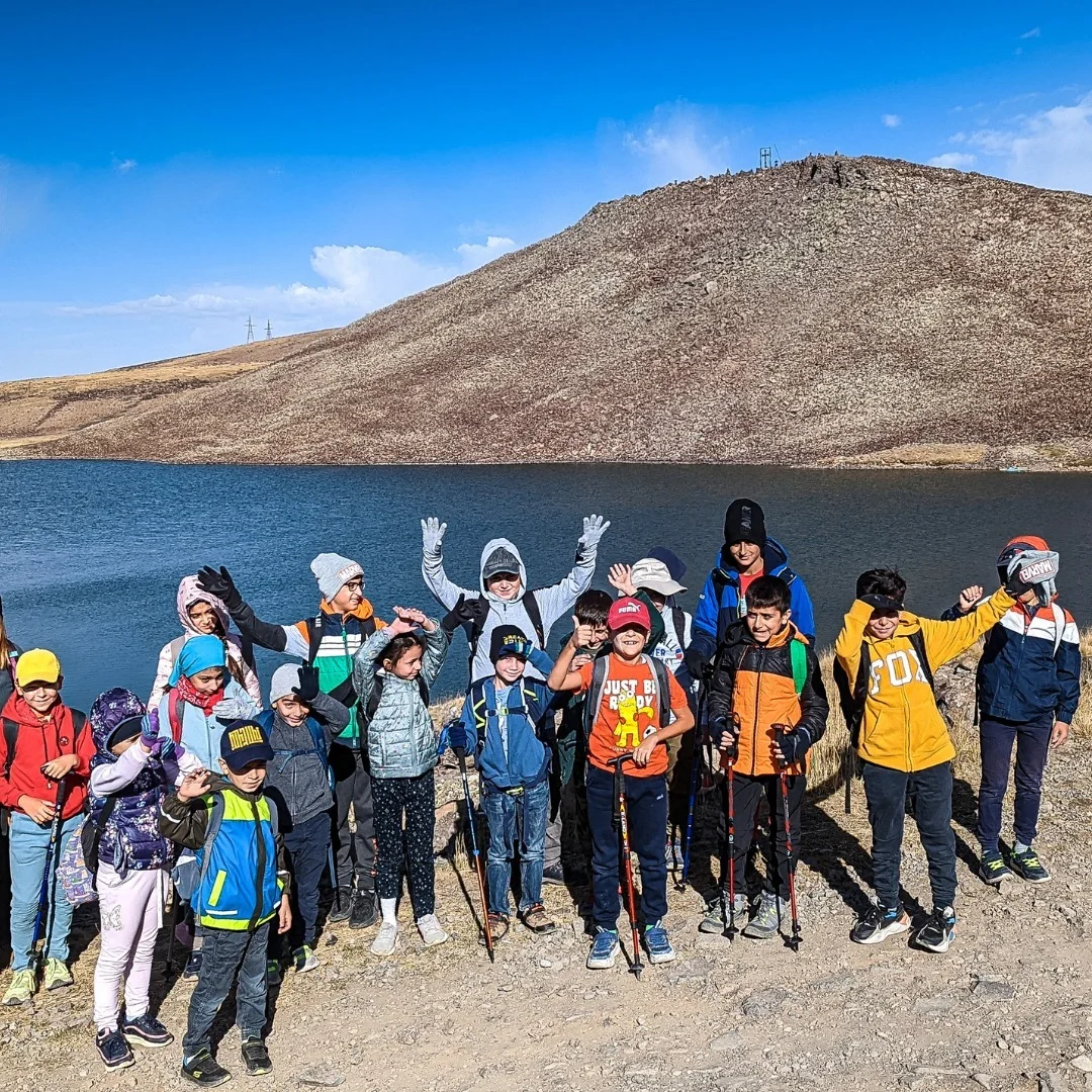 Kids Ascent to the South Peak of Mt. Aragats
