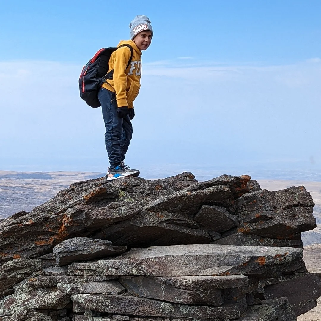 Kids Ascent to the South Peak of Mt. Aragats