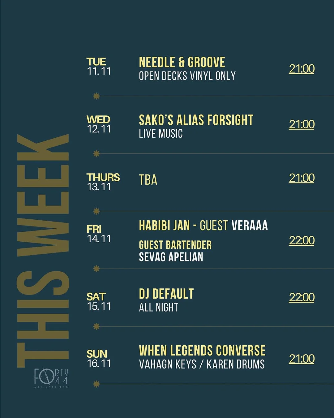 Thursday Night (TBA)
