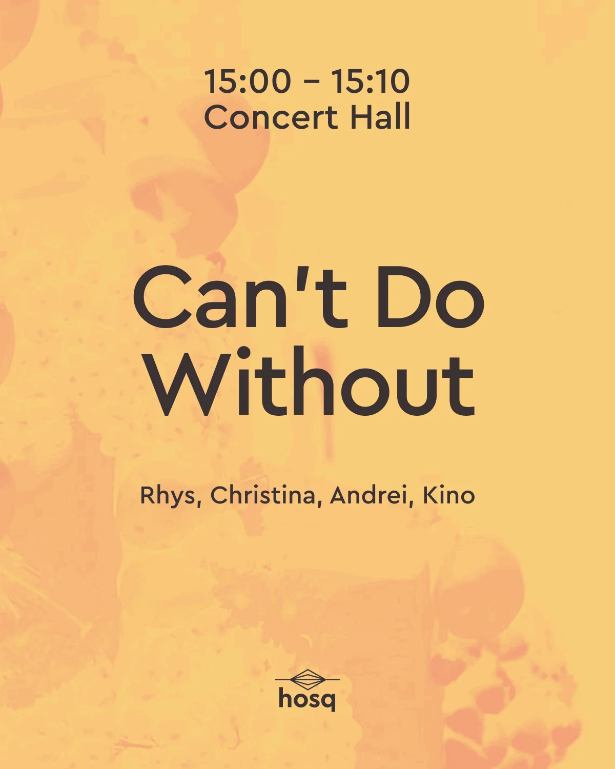 Can't Do Without | Performance