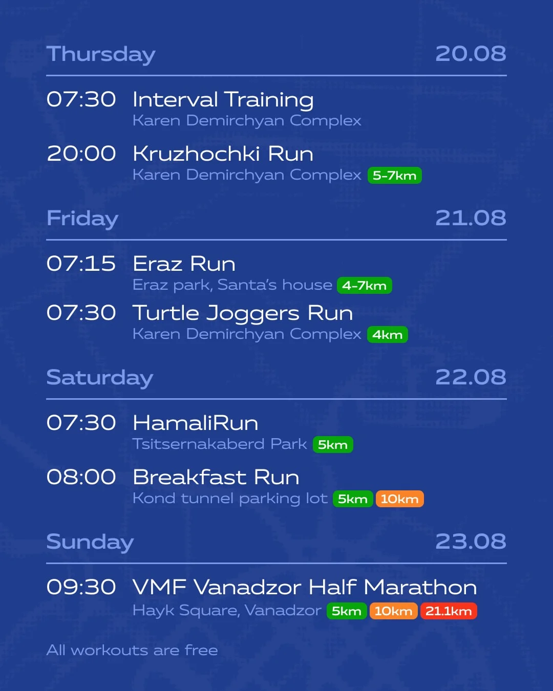 VMF Vanadzor Half Marathon