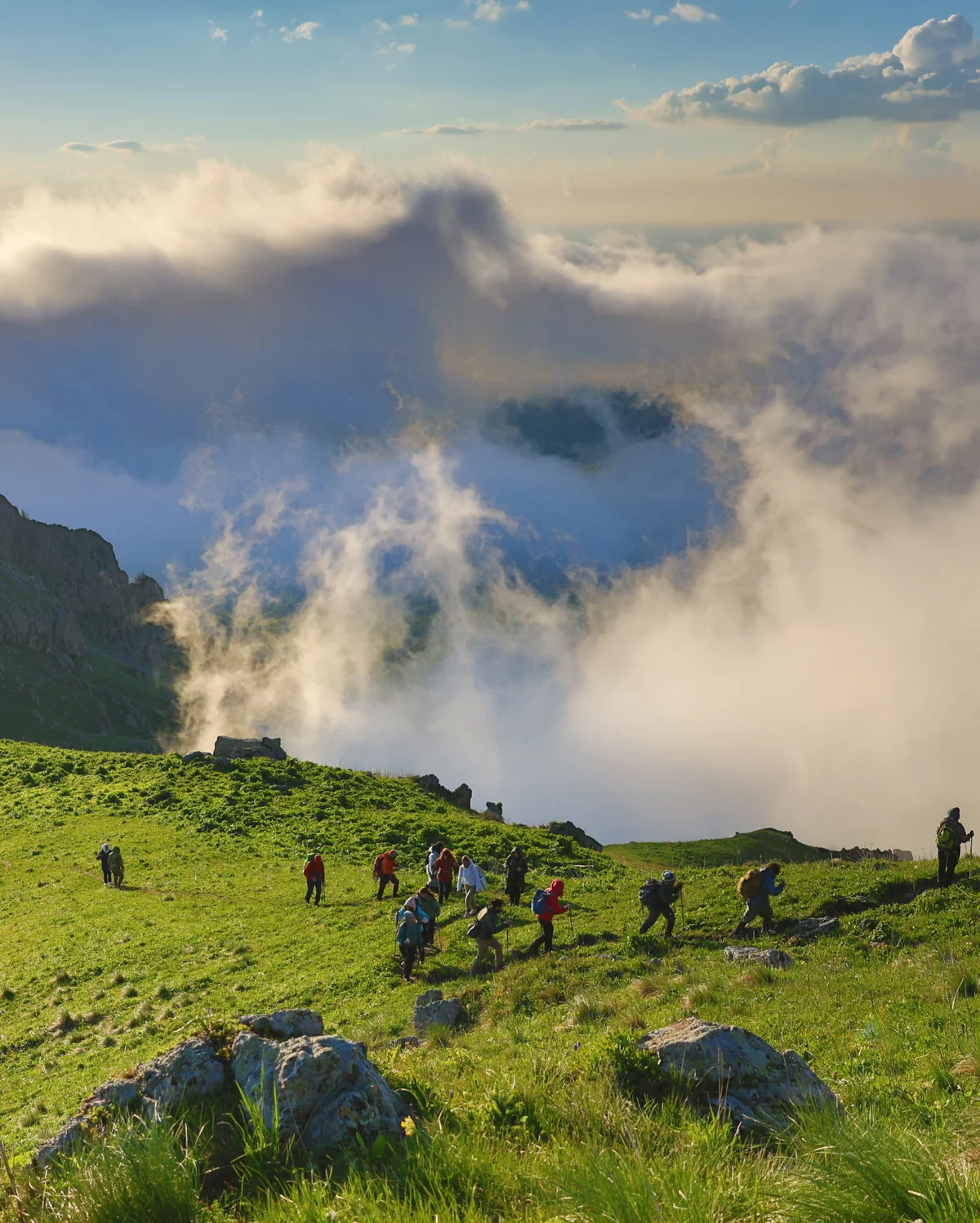 Climbing Mount Khustup