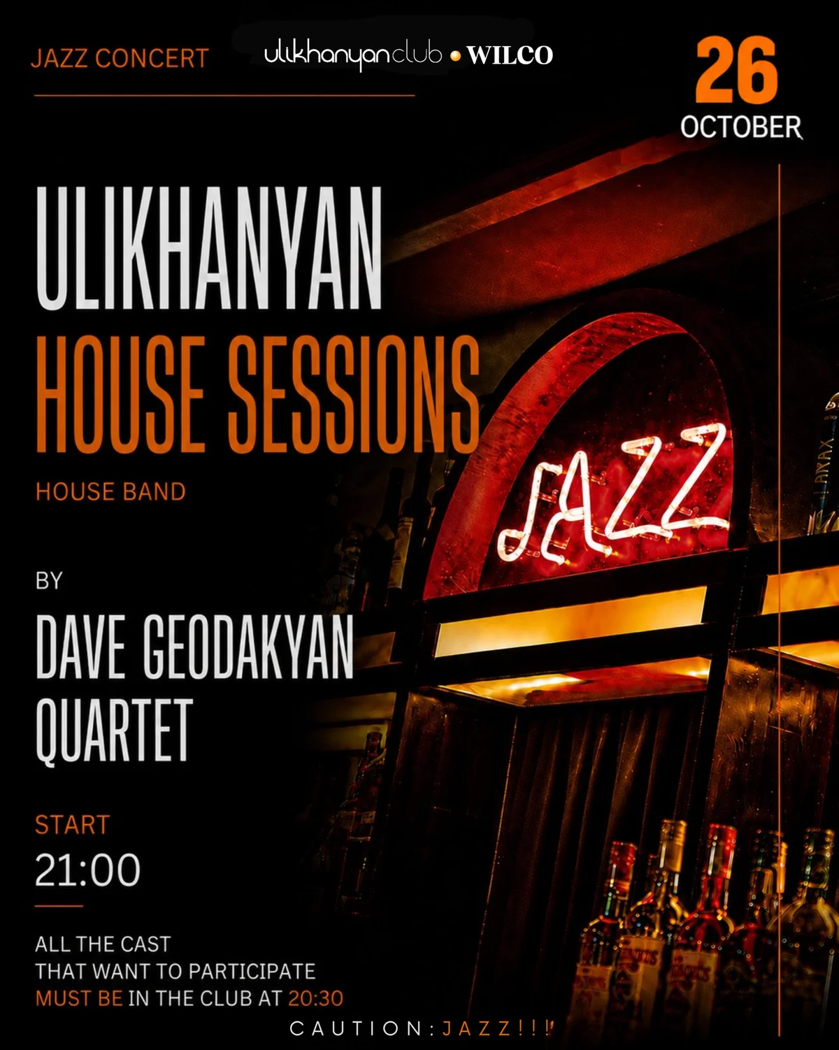Джем-сейшн: Dave Geodakyan Quartet