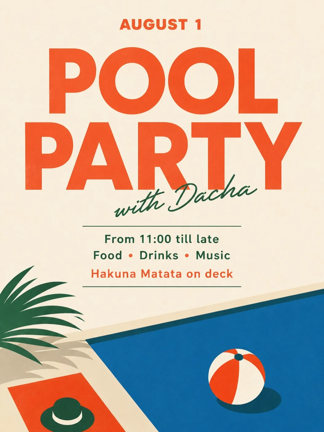 Pool Party with Hakuna Matata