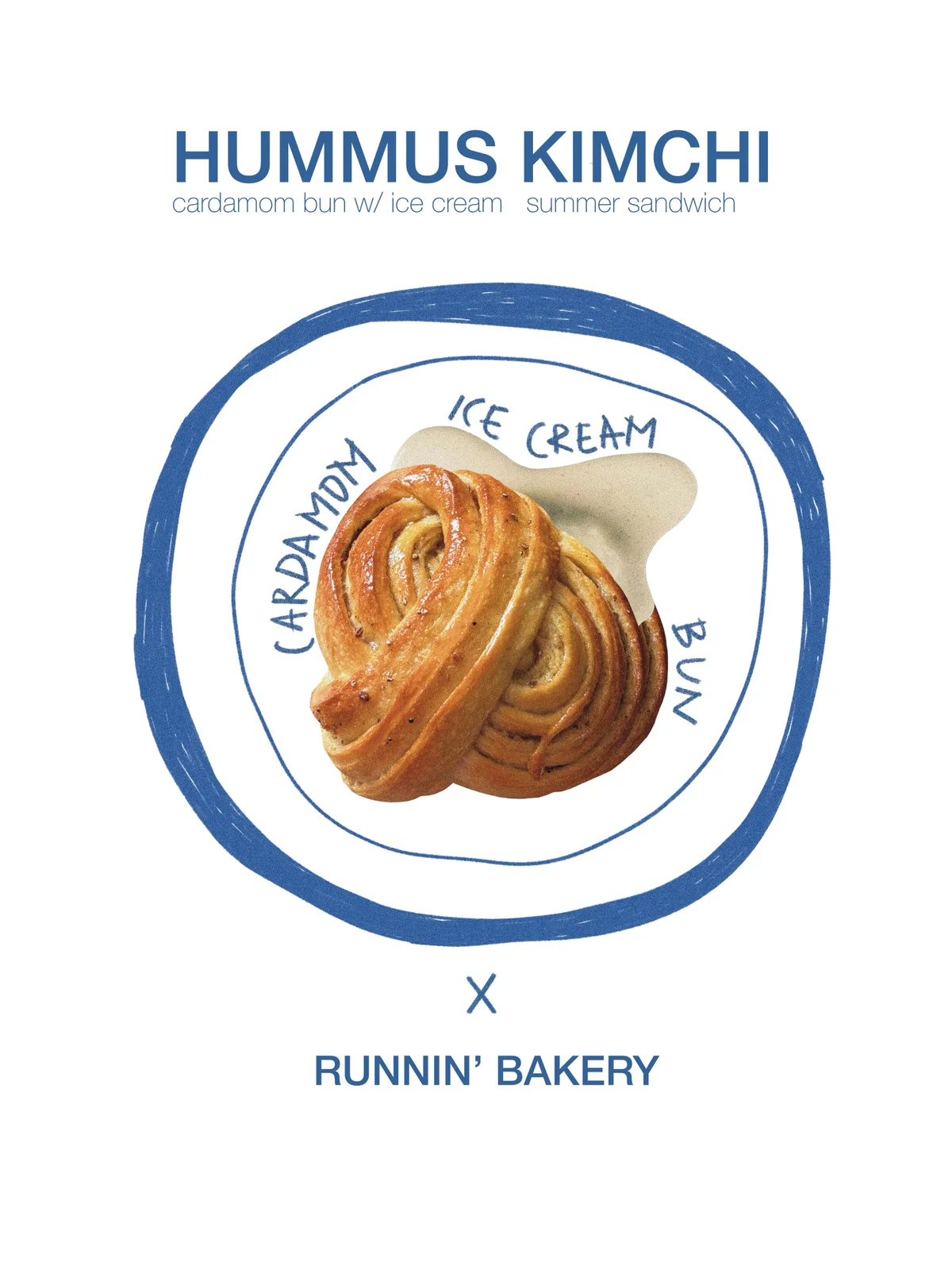 Cardamom Bun w/ Ice Cream Summer Sandwich