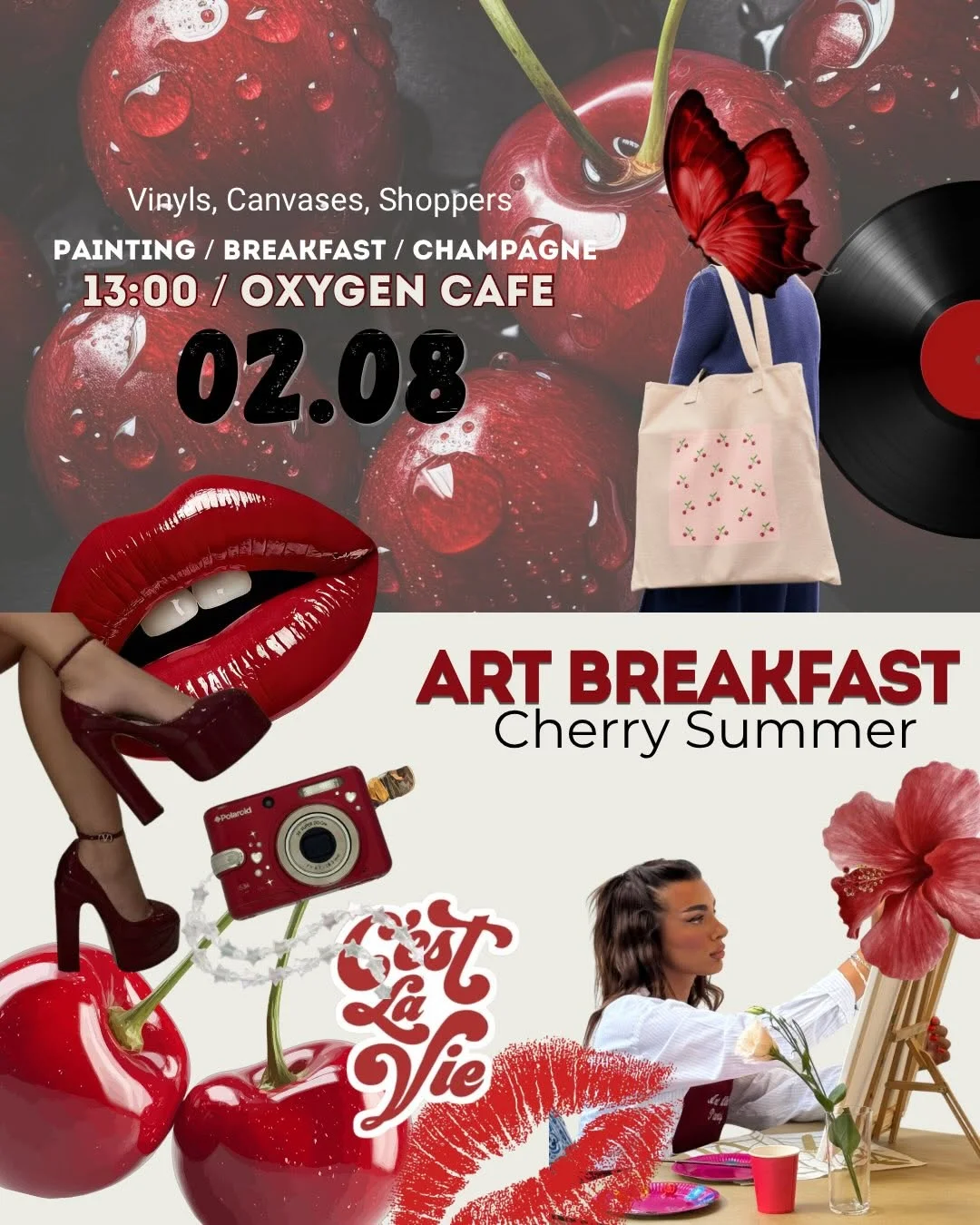 Cherry Summer Art Breakfast