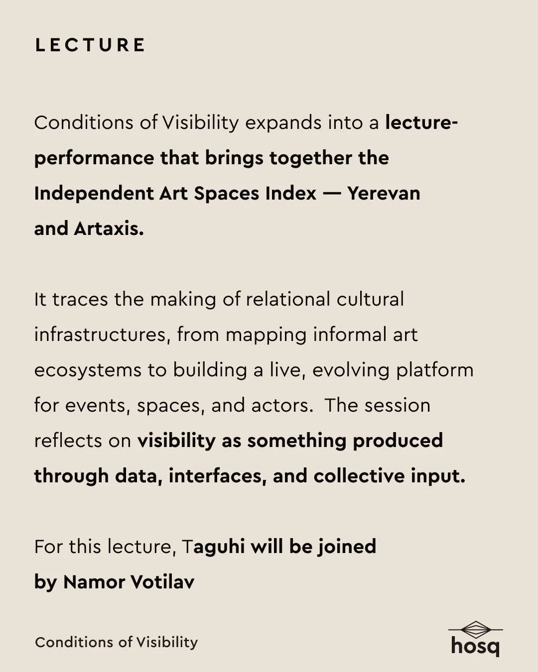 Conditions of Visibility: Taguhi Torosyan and Namor Votilav